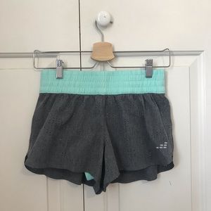 Running shorts grey and teal